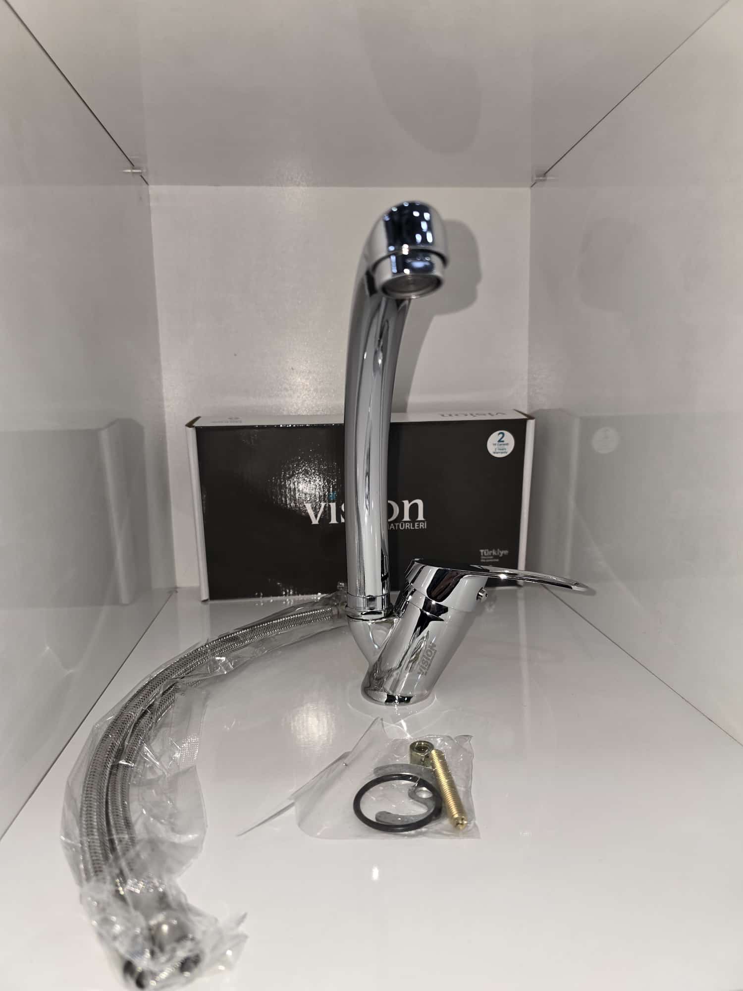 VİSİON 40 LIK MİX KUĞU EVYE BATARYA (PİRİNÇ)